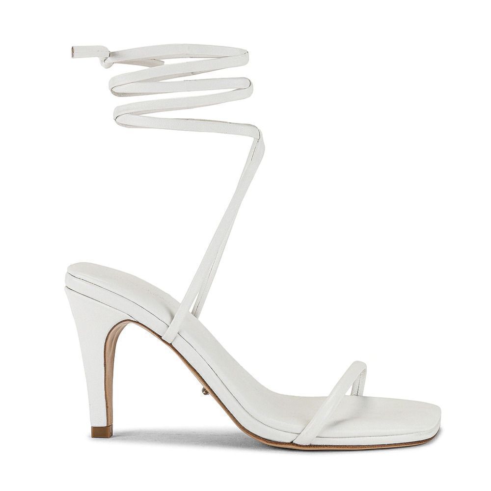 Tony Bianco Jenna Ankle Strap Heels in White Sheep Nappa SZ 7 1/2